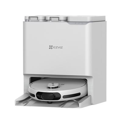 EZVIZ RS20 Pro Robot Aspirateur avec Serpillière Brosse Latérale Surélevée 7200 Pa Nettoyage à 'eau Chaude 60°C