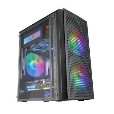 Mars Gaming MC300 Caja PC Micro ATX Cristal Templado 3xVentilador FRGB Negro