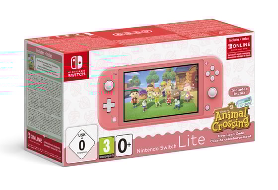 Nintendo Switch Lite (Coral) Animal Crossing: New Horizons Pack + NSO 3 months (Limited) videoconsola portátil 14 cm (5.5'') 32 GB Pantalla táctil Wifi