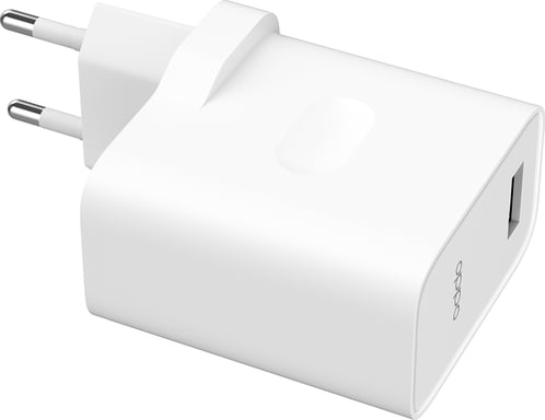 Chargeur maison USB A VOOC 4.0 30W Blanc Oppo