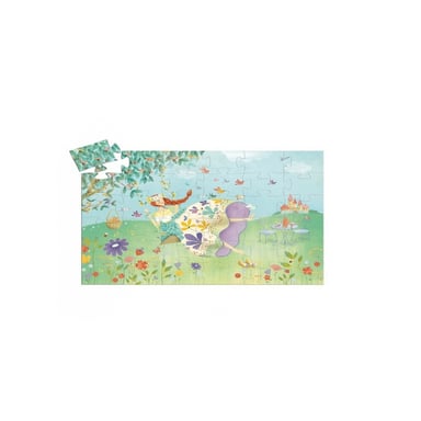 Puzzle infantil de 36 piezas con siluetas de princesas de primavera