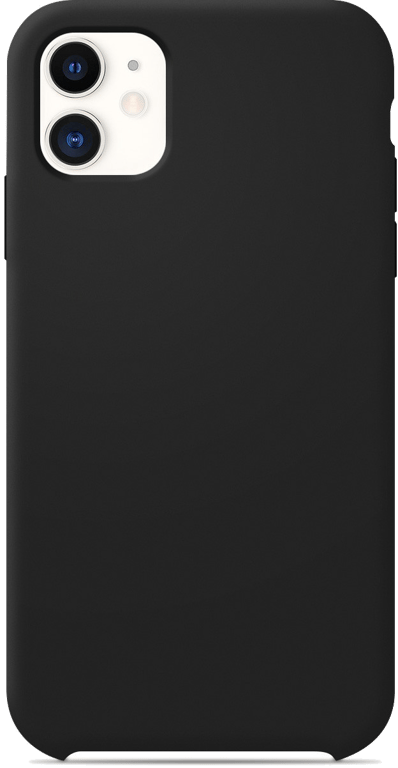 Coque silicone unie compatible Soft Touch Noir Apple iPhone 11