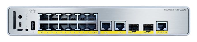 Cisco C9200CX-12T-2X2G-E switch Gestionado Gigabit Ethernet (10/100/1000) Energía sobre Ethernet (PoE)