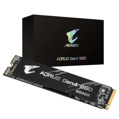 Gigabyte AORUS Gen4 SSD - 500 Go M.2 PCIe 4.0 NVMe