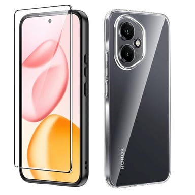 Honor 400 Lite 5G custodia in TPU protezione trasparente e vetro