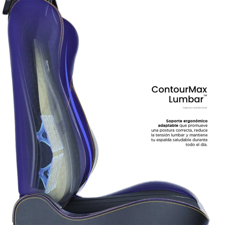 Chaise gaming Vertagear SL5800 ergonomique avec soutien lombaire ContourMax et technologie antibactérienne HygennX Neuf - vue 2