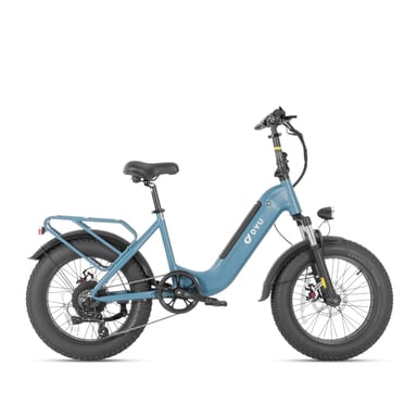 DYU FF500 Bicicletta elettrica da 20'' Fat Tire con motore da 500 W, batteria rimovibile da 48 V 14 Ah e doppio ammortizzatore per adulti