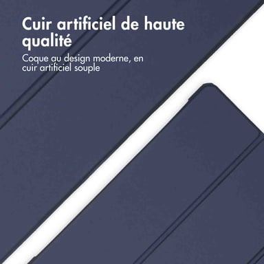 imoshion Coque tablette rigide Trifold pour Samsung Galaxy Tab A11 / A9 8.7 pouces - Bleu foncé
