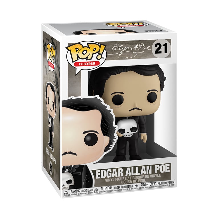 FUNKO Pop Icons: Edgar Allan Poe W/ Skull Neuf - vue 2
