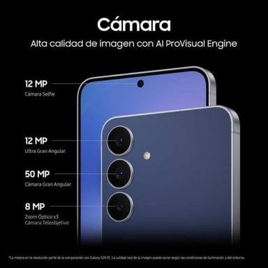 Samsung Galaxy S25 FE 5G 17 cm (6.7'') SIM doble USB Tipo C 8 GB 256 GB 4900 mAh Marina