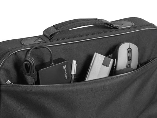 NATEC Impala 2 35,8 cm (14,1'') Bolsa Mensajera Negra, Gris