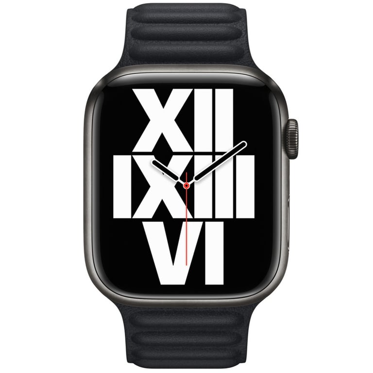 Bracelet Apple Watch 45mm à maillons cuir - vue 2