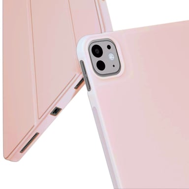 EVETANE Smart Cover iPad Air 10.9 pulgadas (2020/2022) / iPad Pro 11 pulgadas Funda rosa con solapa y soporte