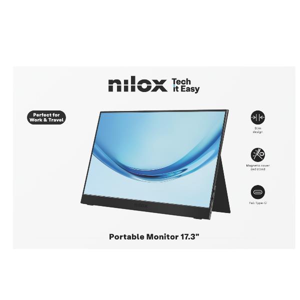 Écran PC Nilox NXMP17FHD601 17 3 Full HD 60Hz IPS Portable USB C Mini HDMI - vue 3