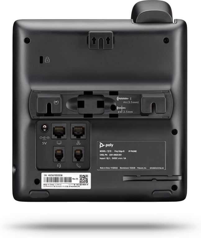 Téléphone VoIP HP Poly Edge B10 – 8 Lignes, ID d'appelant, Appel en Instance - vue 4