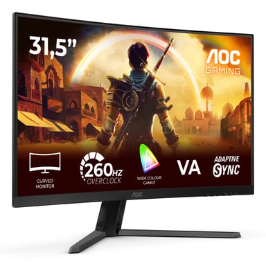 AOC G4 C32G42ZE écran plat de PC 80 cm (31.5'') 1920 x 1080 pixels Full HD LED Noir, Rouge