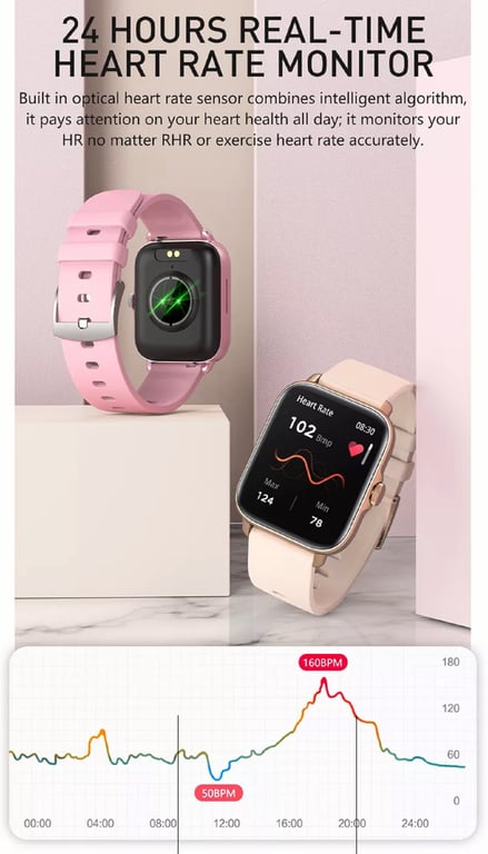 Montre connectée Karen Y22 écran HD 1 7 pouces appel Bluetooth 235 mAh IP67 Neuf - vue 3