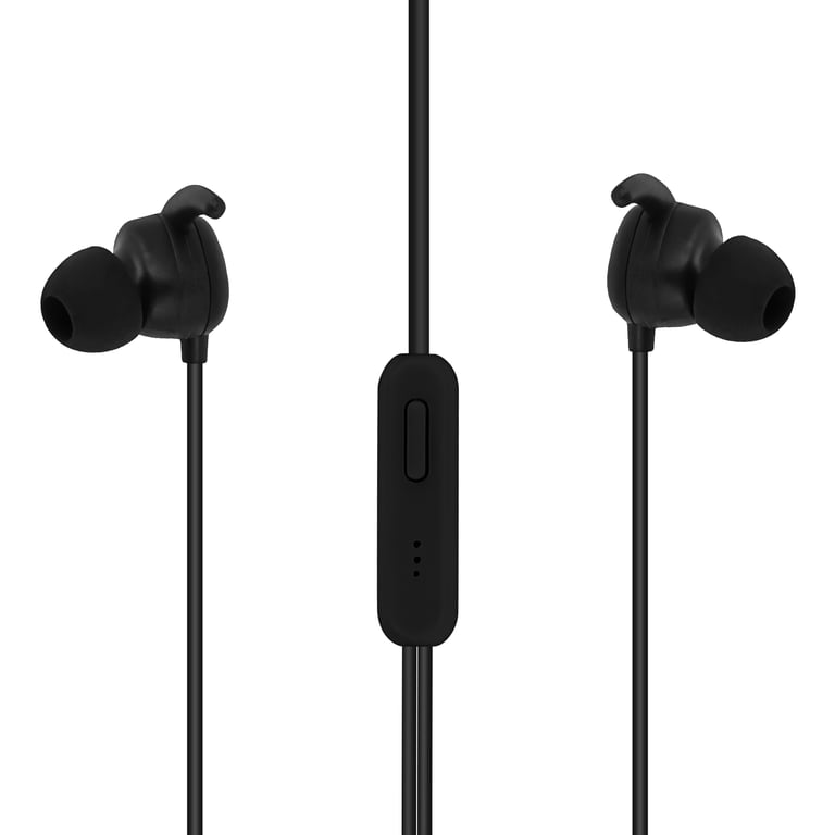 Auriculares con cable Botón multifuncional Micrófono Jack 3.5mm Setty - Negro - Nuevo