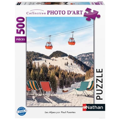 Nathan Puzzle 500 pièces : Les Alpes - Paul Fuentes - Ravensburger - vue 3
