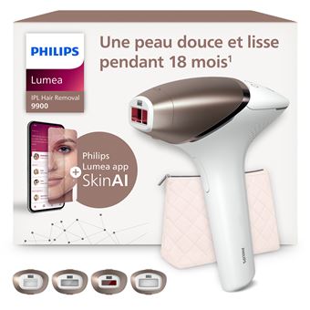 Epilateur à lumière pulsée sans fil Philips Lumea Series 9900 BRI951/01 Blanc et Rose - Neuf