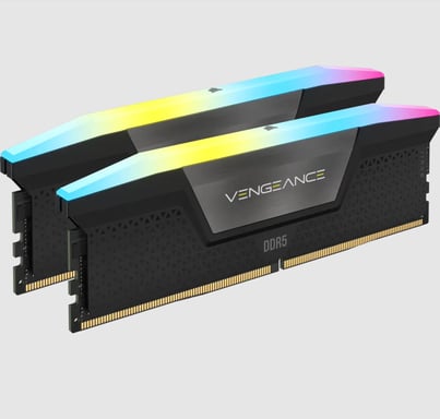 Corsair Vengeance RGB - DDR5 - kit - 32 Go: 2 x 16 Go - DIMM 288 broches - 6000 MT/s / PC5-48000 - CL40 - 1.35 V - vue 1
