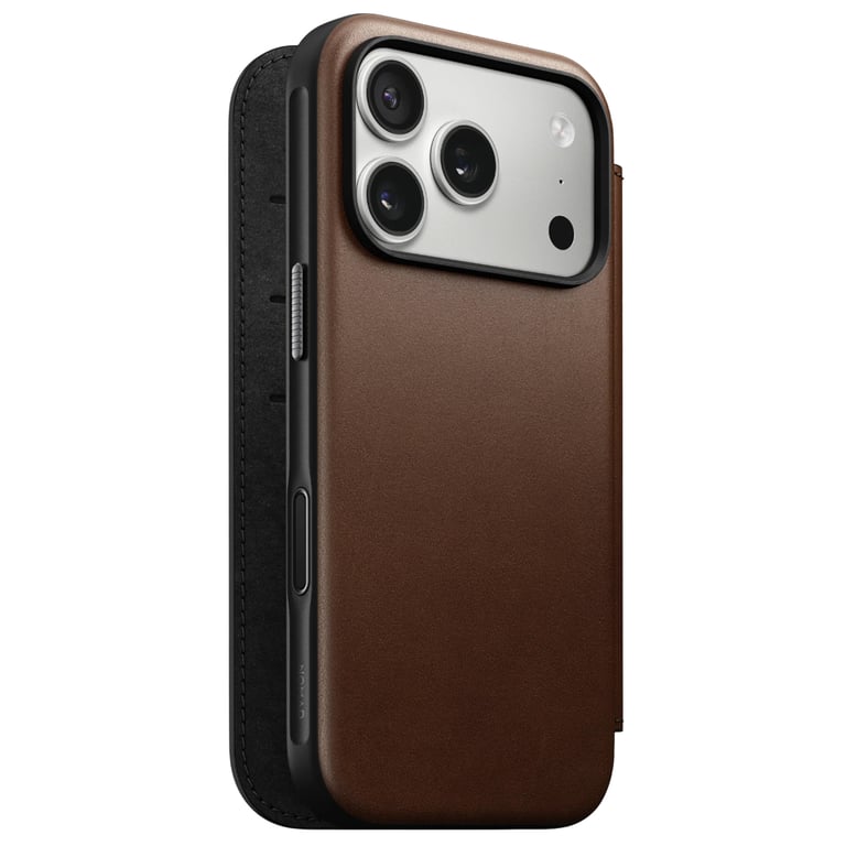 Nomad Funda Cartera para iPhone 17 Pro MagSafe en Cuir Serie Modern Marrón - Nuevo