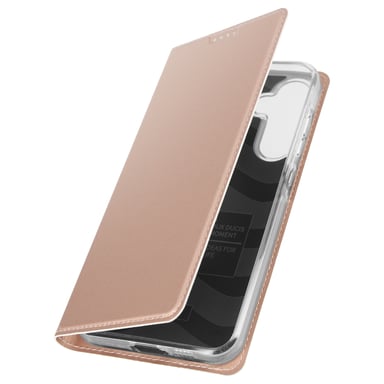 Dux Ducis Funda para Samsung Galaxy A55 Solapa Portatarjetas y Soporte Video Rosa
