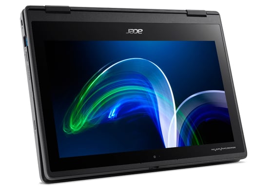Acer TravelMate Spin B3 TMB311R-32-C7HQ Intel® Celeron® N5100 Hybrid (2-in-1) 29,5 cm (11,6'') HD touchscreen 4 GB DDR4-SDRAM 64 GB SSD Wi-Fi 6 (802.11ax) Windows 11 Pro Education Nero