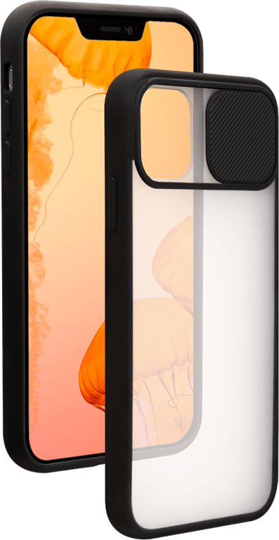 Coque Slide Contour Noir avec cache coulissant pour caméra pour iPhone 12 Pro Max Bigben
