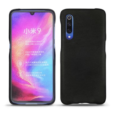 Coque cuir Xiaomi Mi 9 -  - Noir - Cuir lisse premium