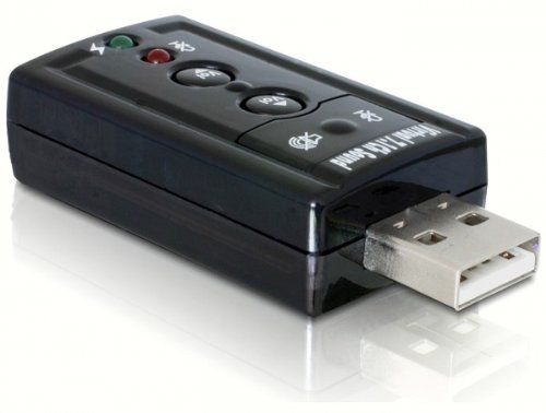 DeLOCK 61645 changeur de genre de câble USB 2.0 2x 3,5 Noir