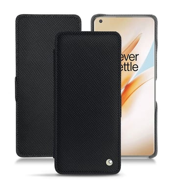 Housse cuir OnePlus 8 Pro -  - Noir - Cuir saffiano