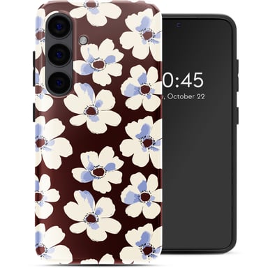 Selencia Coque arrière Vivid pour Samsung Galaxy S24 - Choco Flower Pop