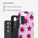 Selencia Coque arrière Vivid pour Samsung Galaxy S23 - Stars Rubine Red Light Pink