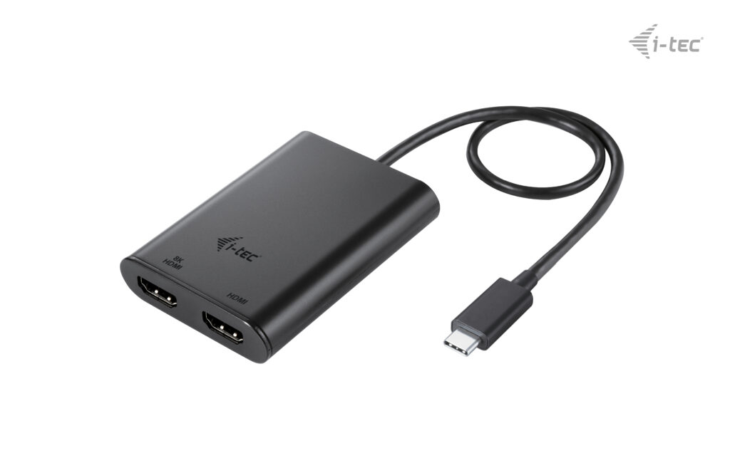 I-tec USB-C Dual 4K/60Hz (single 8K/30Hz) HDMI Video Adapter Noir - vue 2