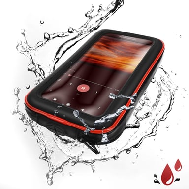 LinQ Soporte para Moto + Funda impermeable Universal Smartphone 6,3'' Máx Negro