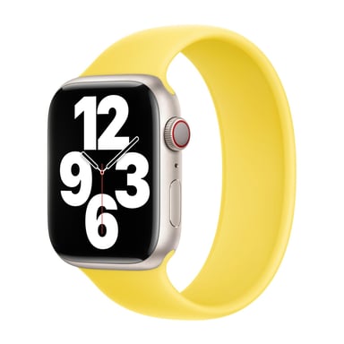 Bracelet Boucle unique en Silicone pour Apple Watch | 38/40/41/42 mm - Taille 8 - Canary Yellow