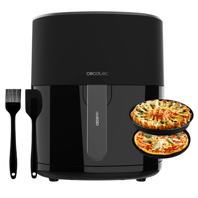 Cecotec Airfryer Cecofry Fantastik 5500. Friteuse à Air sans Huile de 5 5 Acier Inoxydable 9 Menus Technologie Perfect Cook 80 200ºC Temps Réglable Comprend un Pack d'Accessoires. - vue 2