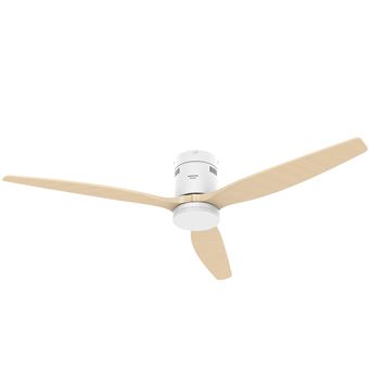 Ventilateur de plafond Taurus Polar 3B LED 24 W 132 cm 30 W 6 vitesses avec télécommande Bois naturel