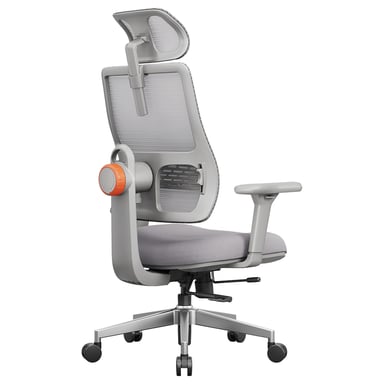 NEWTRAL MAGICH003 Sedia da Ufficio Ergonomica, Schienale Auto-Adattante, Supporto Lombare Adattivo, Sedile con Poggiatesta Regolabile, Grigio