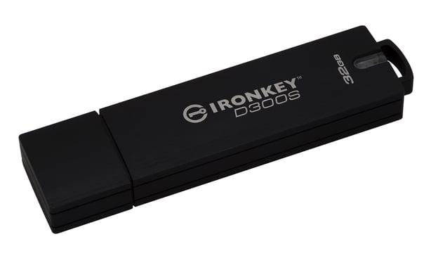 Kingston Technology IronKey D300S unidad flash USB 32 GB USB tipo A 3.2 Gen 1 (3.1 Gen 1) Negro