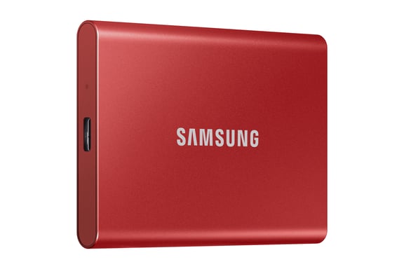 SSD EXT SAMSUNG T7 500G rojo metálico USB 3.2 Gen 2 MU-PC500R/WW