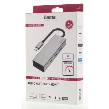 Hama 00200107 station d'accueil USB 3.2 Gen 1 (3.1 Gen 1) Type-C Anthracite, Gris