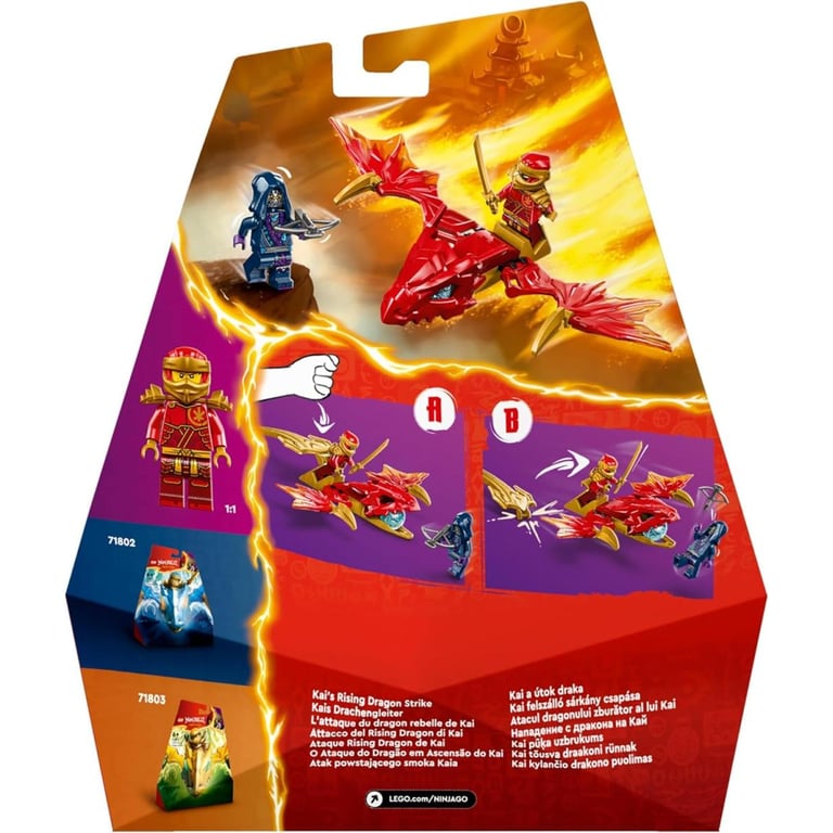 LEGO NINJAGO 71801 : L'Attaque du Dragon Rebelle de Kai avec Minifigurine - Neuf