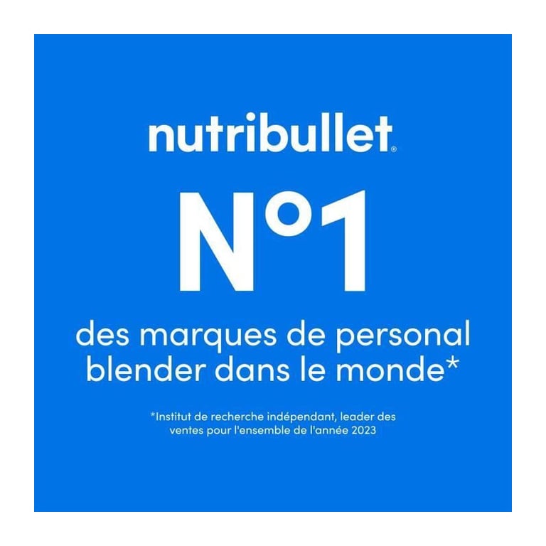 NutriBullet portable blender blender portable 475ml sans BPA mini blender blender multifonctions chargeur USB C plus de 15 cycles de mixage NBP003MA - vue 5