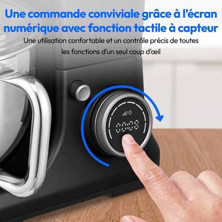 Robot Pâtissier 3 en 1 MEDION MD18430 1200W – Bol 5L, 8 Vitesses, Fonction Hachoir - vue 4