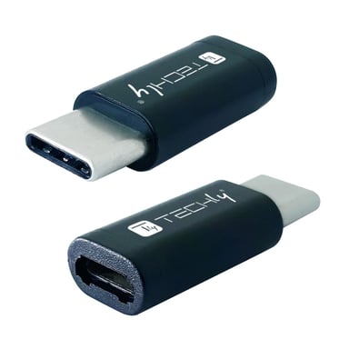 Techly IADAP USBC-MBKT changeur de genre de câble Micro-USB Noir