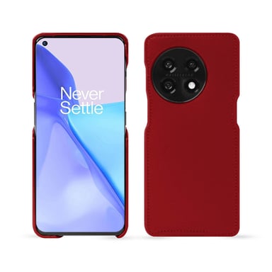 Coque cuir OnePlus 11 - Coque arrière - Rouge - Cuir lisse