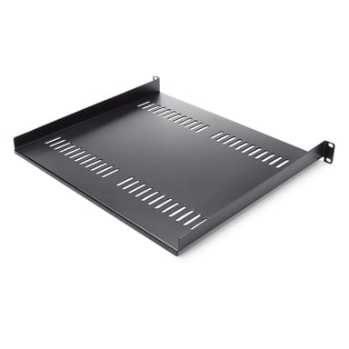 StarTech.com Bandeja Estante Ventilado de 1U para Armario Rack de Servidores de 19 Pulgadas - de 16 Pulgadas de Profundidad - de Acero de Servicio Pesado - con 20kg de Capacidad - Negro