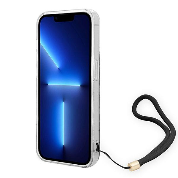 Guess Étui pour iPhone 14 Pro 4G Print Strap Blanc - vue 4